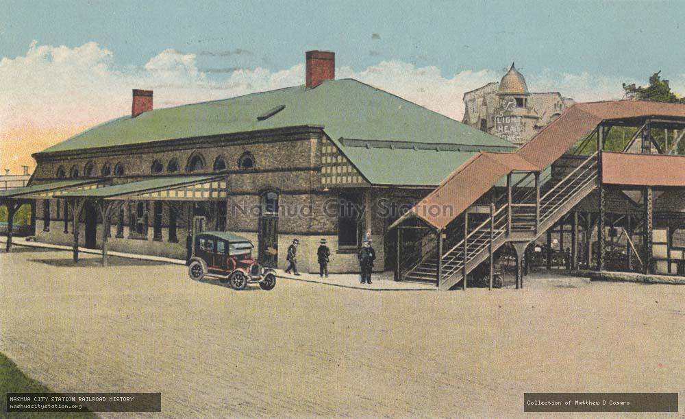 Postcard: New York, New Haven and Hartford Railroad Station, Mt. Vernon, New York